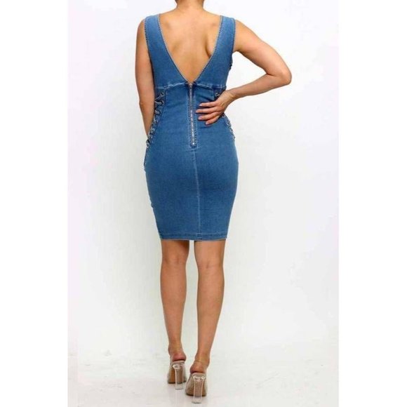 You Go Girl Dark Denim Dress - Picture 7 of 10